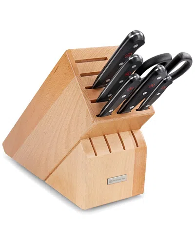 Wusthof Gourmet 7pc Knife Block Set In Brown