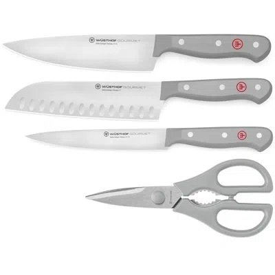 Wusthof Gourmet Grey 4-pc Chef's Essentials Set In Gray