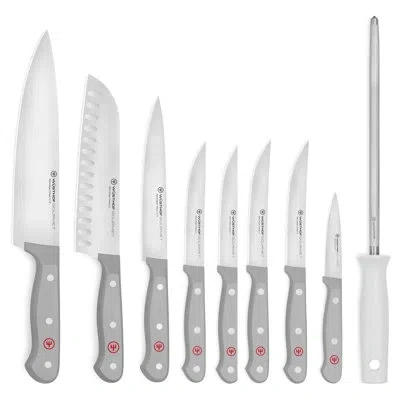 Wusthof Gourmet Grey 9-piece All Around Knife Set In Gray