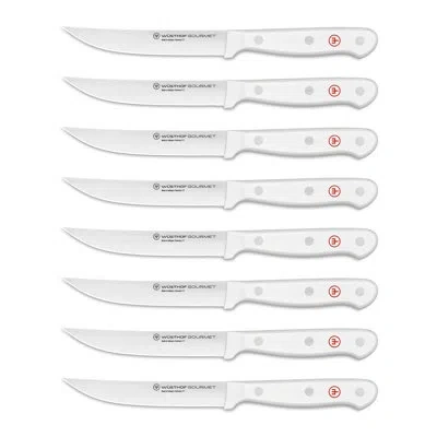 Wusthof Gourmet White 9-piece Steak Knife In-drawer Set