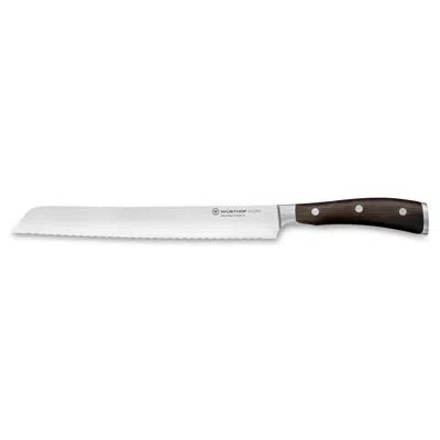 Wusthof Ikon 9" Double-serrated Bread Knife In Brown