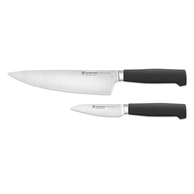 Wusthof Partner 2 Piece Chef's Knife Set In Black