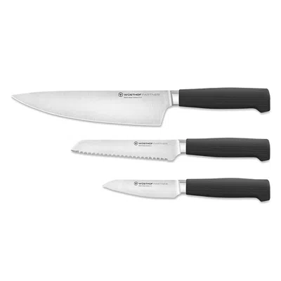 Wusthof Partner 3 Piece Knife Set In Black