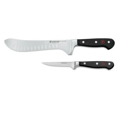 Wusthof Two Piece Essential Bbq Set In Black
