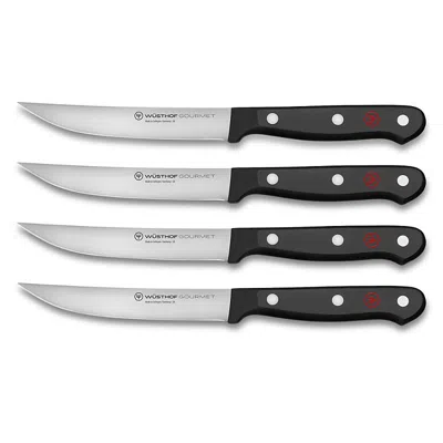 Wusthof Usa Gourmet Steak Knives, Set Of 4 In Black