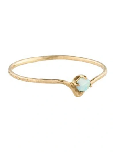 Pre-owned Wwake 10k Opal Band In Multi