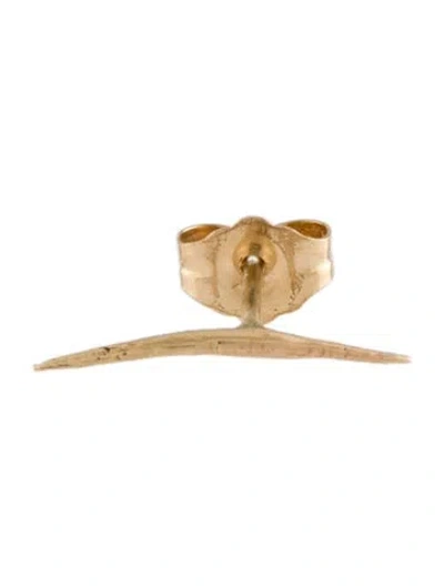Pre-owned Wwake 10k Stick Wisp Stud Earring In Multicolor