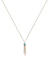Wwake 14k Yellow Gold Haze Opal & Chain Fringe Pendant Necklace, 16