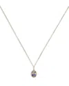 Wwake 14k Yellow Gold Multi Gemstone & Diamond Accent Seven Pendant Necklace, 16 In Multi