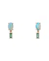 Wwake 14k Yellow Gold Opal & Tourmaline Stela Earrings