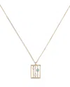 Wwake 14k Yellow Gold Opal Drift Pendant Necklace, 16 In Blue/gold