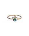 Wwake 14k Yellow Gold Small Nestled Sapphire And Diamond Ring In Blue/gold