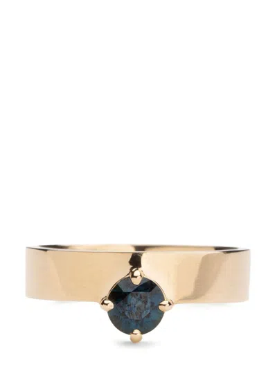 Wwake 14kt Recycled Yellow Gold Monolith Sapphire Ring