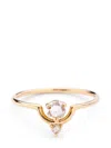 Wwake 14kt Yellow Gold Nestled Diamond Ring In 金色