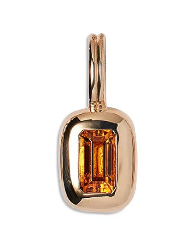 Wwake Citrine Tempo Charm In 14k Yellow Gold