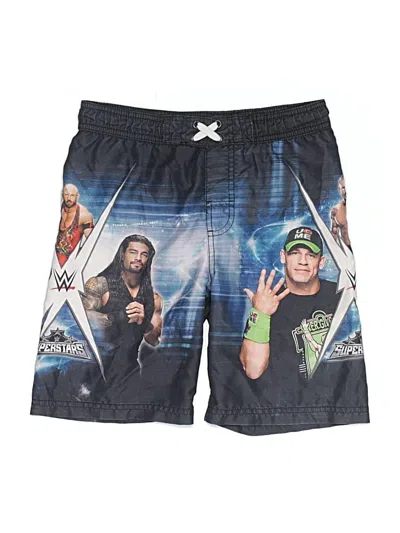 Pre-owned Wwe Kids' Board Shorts In Black