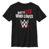 Wwe Boy's  Boy Who Loves Wrestling Distressed  Graphic T-shirt In Black