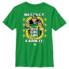 Wwe Boy's  John Cena Respect Earn It  Graphic T-shirt In Green