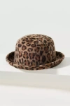 Wyeth 100% Wool Structured Pillbox Hat In Brown