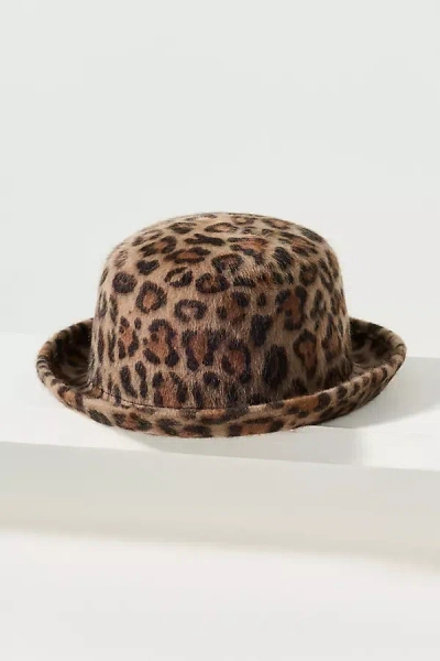 Wyeth 100% Wool Structured Pillbox Hat In Brown