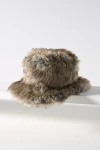 Wyeth Allover Faux-fur Bucket Hat In Grey