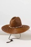 Wyeth Beaded Trim Straw Lifeguard Rancher In Sand