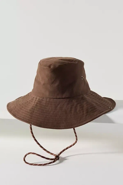 Wyeth Breeze 100% Cotton Bucket Hat In Brown