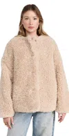 Wyeth Reversible Faux Fur Jacket In Oatmeal