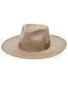 Wyeth Carter Wool Fedora Taupe Brown