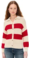 Wyeth Charlotte Cardigan Cream/red In Cream/red