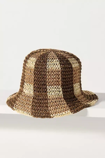 Wyeth Chrissy Gingham Bucket Hat In Brown