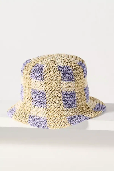 Wyeth Chrissy Gingham Bucket Hat In Purple