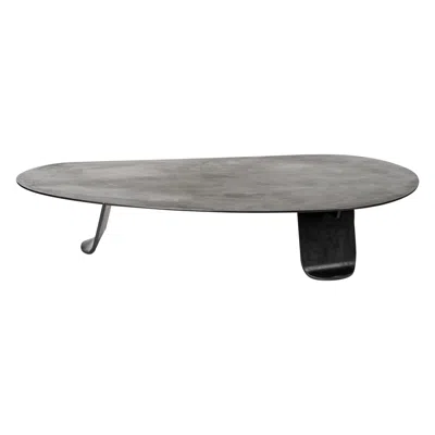 Pre-owned Wyeth Chrysalis No. 1 Low Table In Blackened Steel With Zinc Finish, Made To Order In Gray