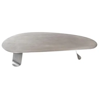 Pre-owned Wyeth Chrysalis No 1. Low Table In Natural Grain Stainless Steel, Made To Order In Gray