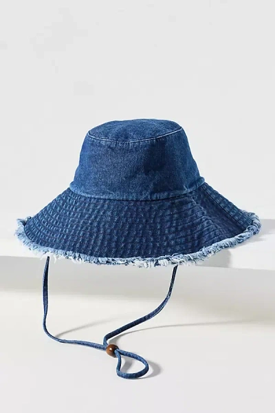 Wyeth Clint Wide Brim Bucket Hat In Blue