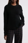 Wyeth Darby Wool & Yak Blend Crewneck Sweater In Black