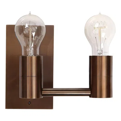 Pre-owned Wyeth Double Arm Wall Light In Brown