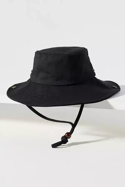 Wyeth Drawstring Bucket Hat In Black