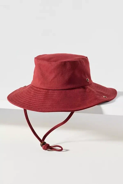 Wyeth Drawstring Bucket Hat In Red