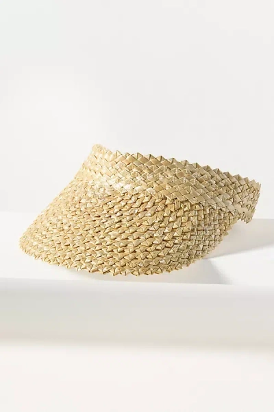 Wyeth Effie Straw Visor In White