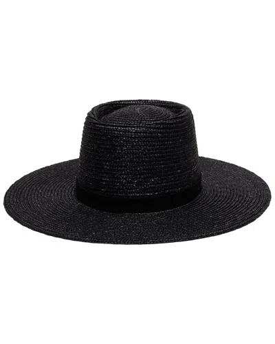 Wyeth Everly Straw Boater Hat In Black