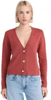 Wyeth Harriet Wool Blend Cardigan In Cayenne