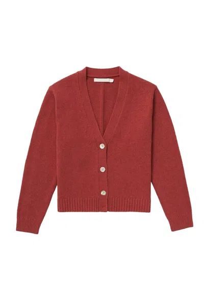 Wyeth Harriet Cardigan In Cayenne In Red