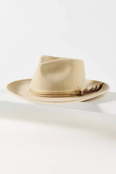 Wyeth Jared 100% Wool Rancher Hat In Ivory
