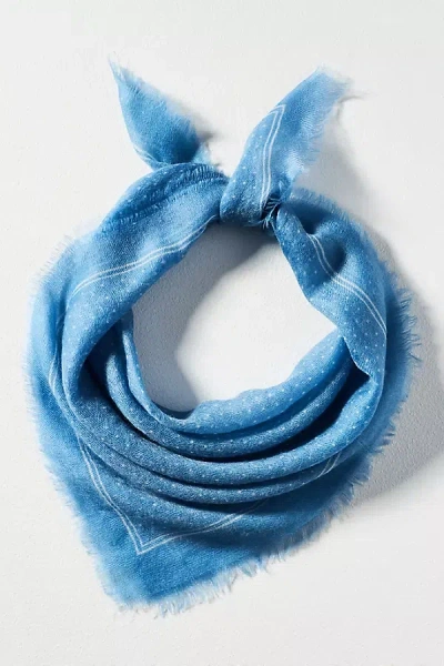 Wyeth Layla Cashmere Bandana Scarf In Blue