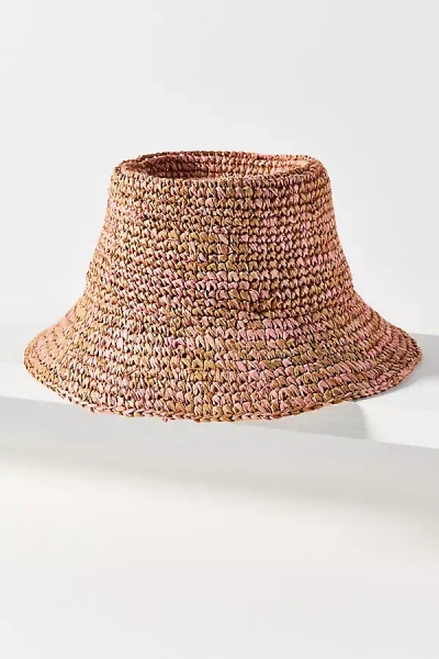 Wyeth Lolo Straw Bucket Hat In Pink