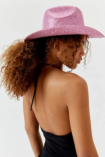 Wyeth Mega Disco Cowboy Hat In Pink, Women's At Urban Outfitters