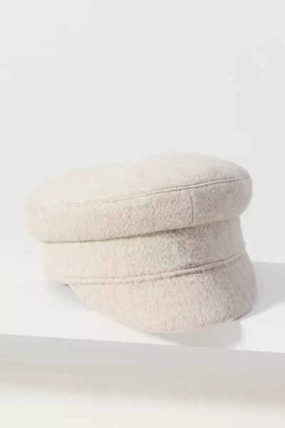 Wyeth Nelson Wool Newsboy Cap In White