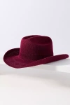 Wyeth Nubby Cowboy Hat In Burgundy