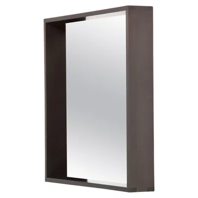 Pre-owned Wyeth Patinated Steel Square Wall Mirror In Gray
